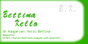 bettina kello business card